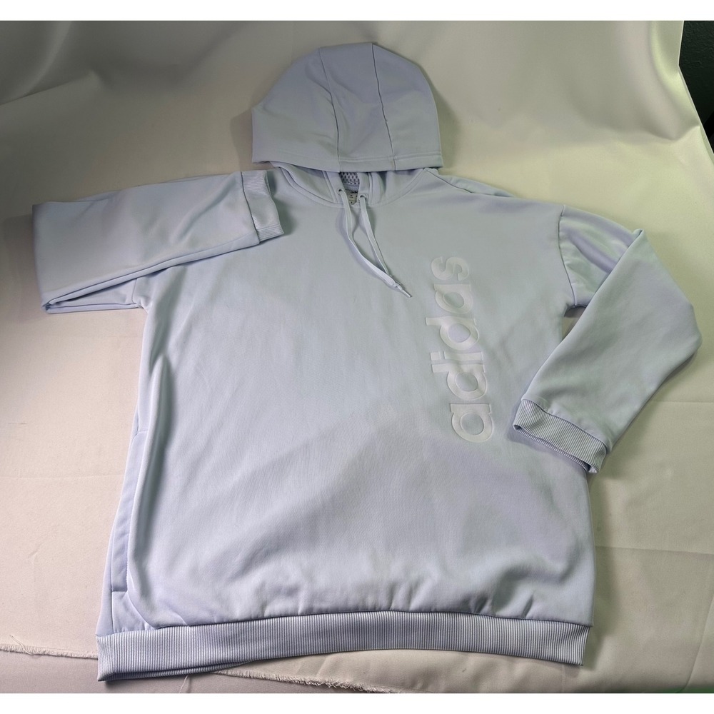 Adidas AEROREADYβ Hoodie Women's Large Blue Pullover Sweatshirt Athletic Gym L